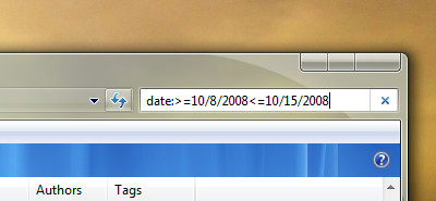 windows 10 search for files modified between two dates